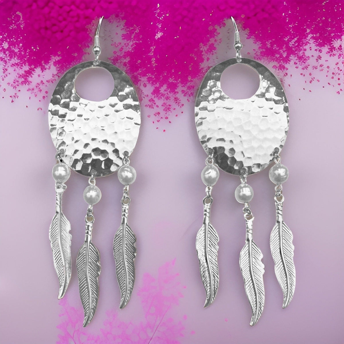 Pearl Dream Catcher Earrings by The Urban Charm